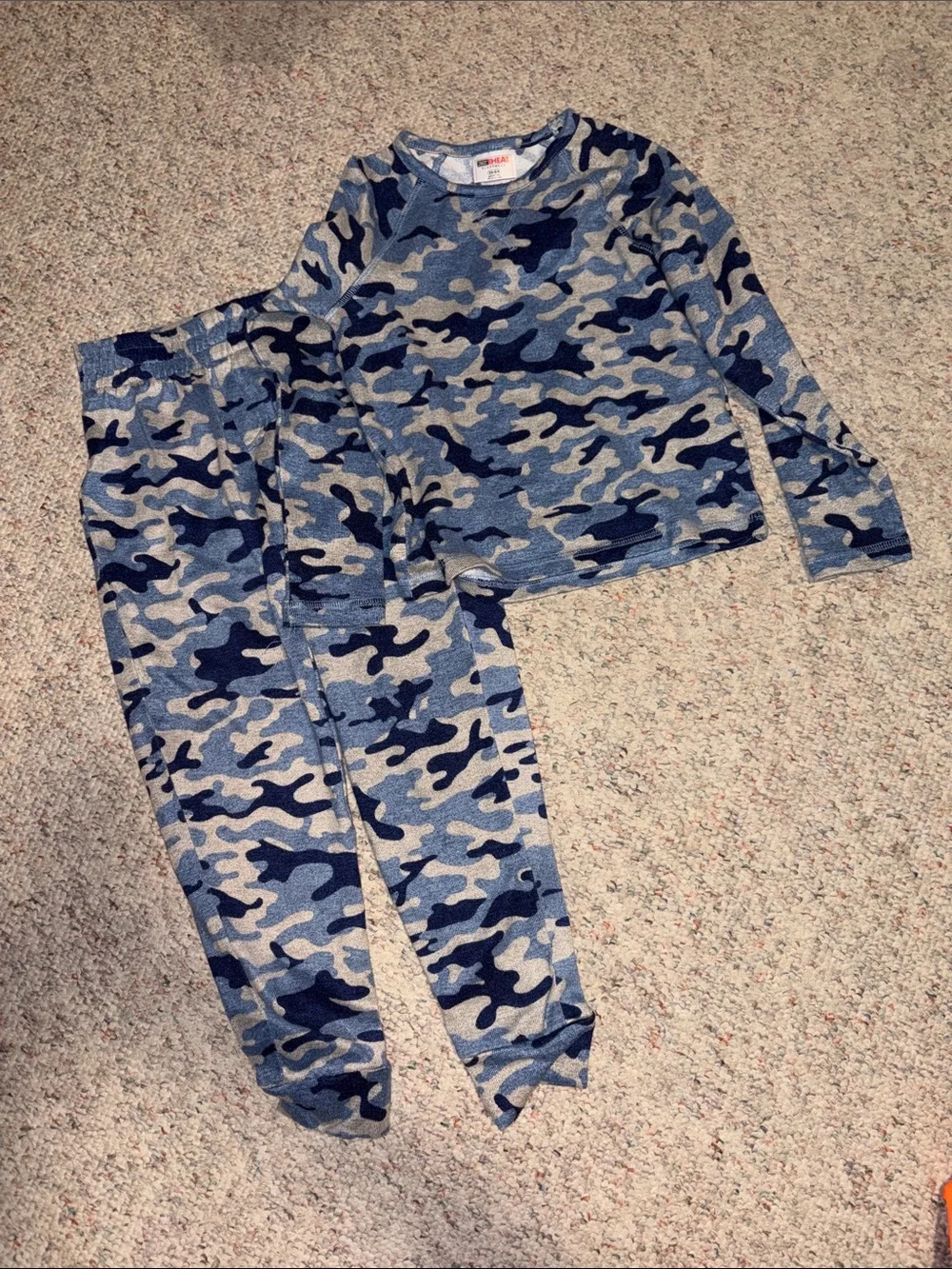Blue Camo Kids Pajama Set
